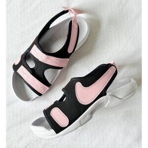 7Y Kids Nike Sunray Adjust 6 Black Pink Foam White DX5544-001 Slide Sandal